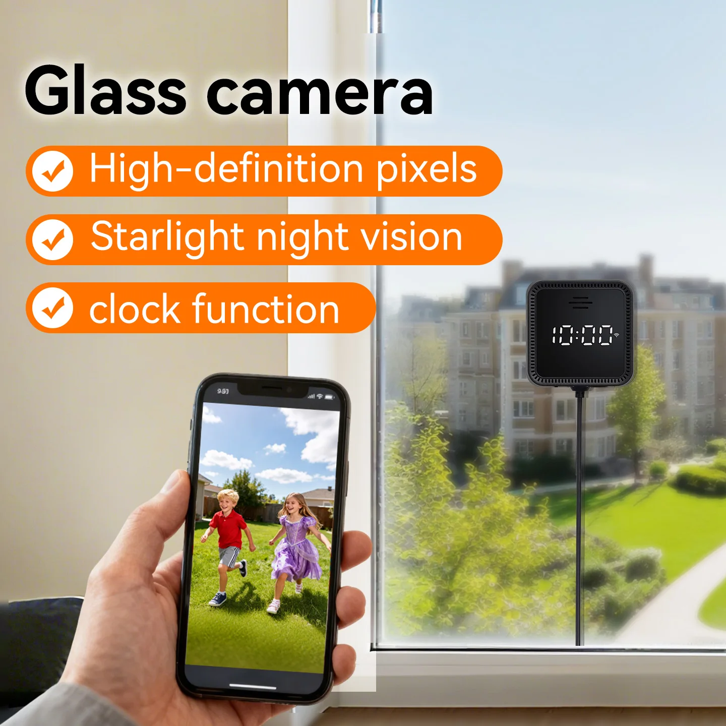 Tuya Smart Window Camera Indoor 5G Wifi Security Camera Night Vision Ai Detection With Time Display 24/7 Recording Surveillance 2