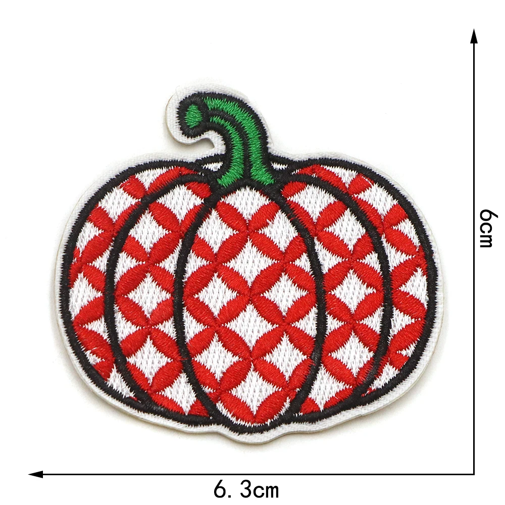 1PC Halloween Kürbis Eisen auf Patches Stickerei Patch Gute qualität Patch Nähen auf Patch Für Kleidung Jacke Rucksack Dekoration – Detail 7