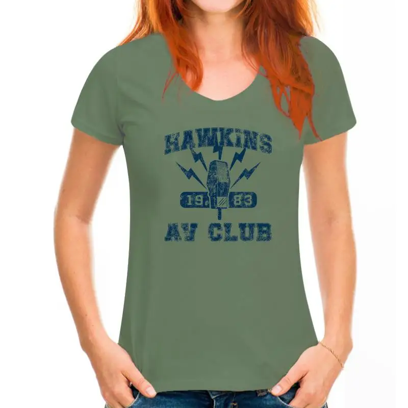 Hawkins Middle School A.v. Club - Stranger Of Things Vintage 80s Tv Show T Shirt Men Cool Tees Tops