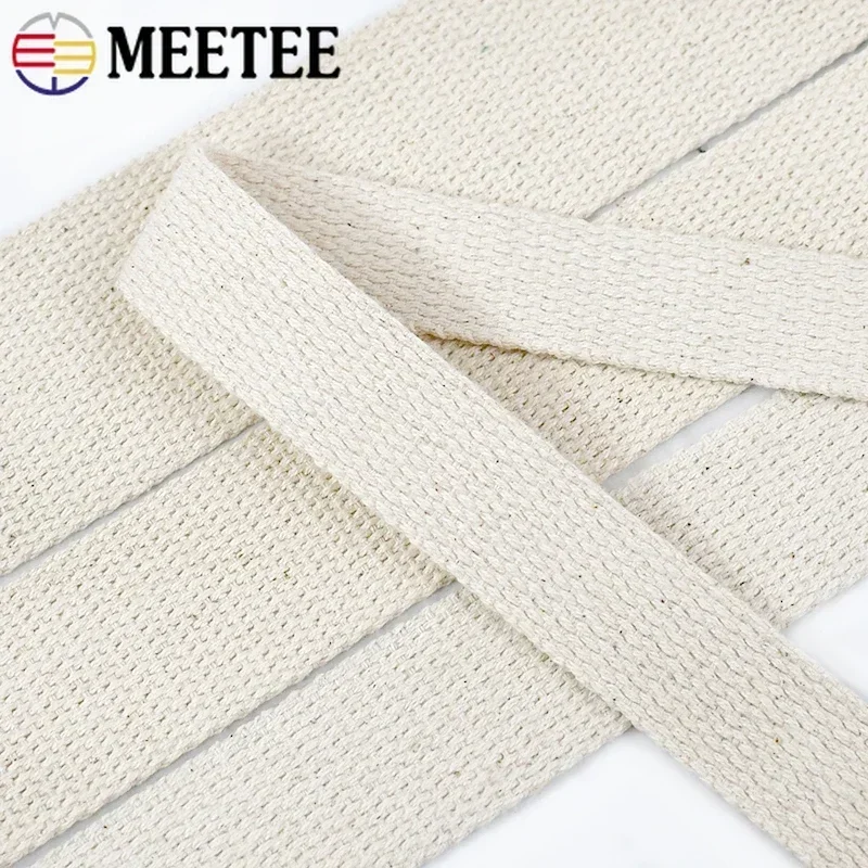 Polyester Cotton Webbing Tape 2-10M 10-50mm Polyester Cotton Webbing Tape For Bag Strap Garment Belt Canvas Ribbon Band Bias Binding DIY Sewing Accessories
