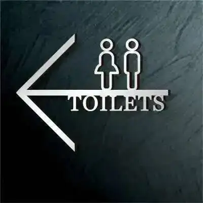Kreative Türmontierte WC-Beschilderung: Individuell Gestaltbare Toiletten-Orientierungsschilder und Anleitungsschilder – Detail 6