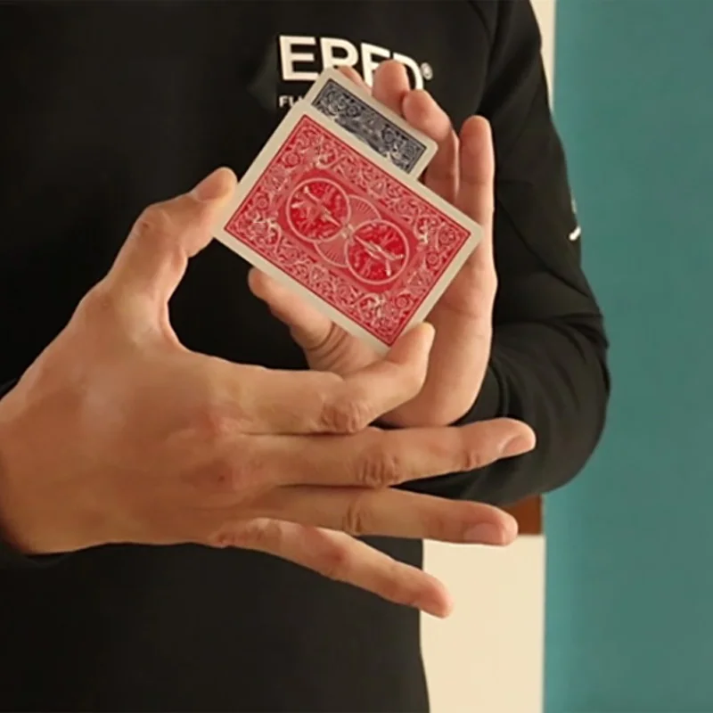 

Speed of Light Through 2.0 Magic Tricks Two Cards Corss Poke Magia Close Up Street Illusions Magician Mentalism Props Gimmicks