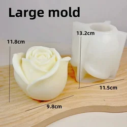 Lotus and Peony Flower Silicone Candle and Resin Mold Set (Large rose mold)