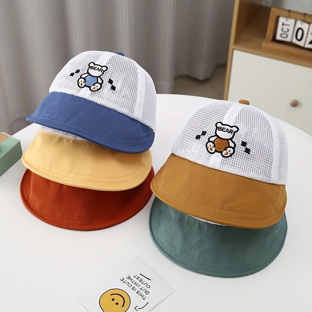 Children's net hat Boys summer thin sunblock hat Cartoon