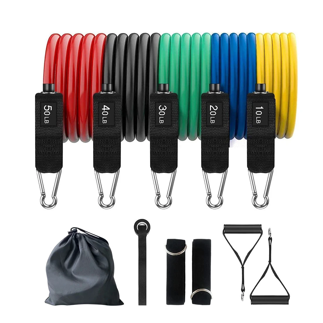 저항 밴드 세트 보디 빌딩 홈 체육관 장비 전문 웨이트 트레이닝 피트니스 탄성 고무 밴드 운동 확장기