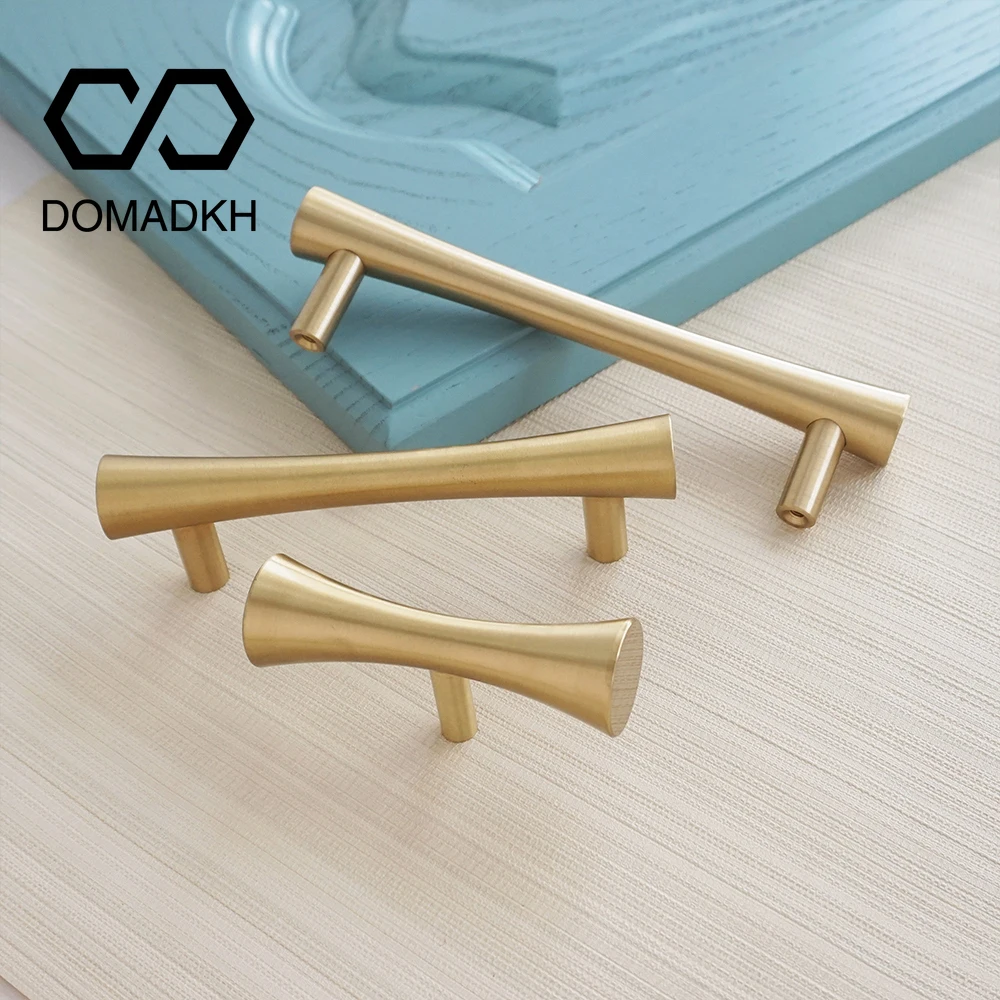 Latão Porta do Armário Alças Gaveta de Ouro Puxa Dresser Knobs Armário Maçanetas Cozinha Removendo Hardware Home Decor