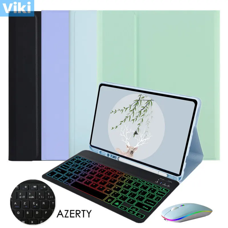 Coque Clavier Per Samsung Tab S8 11 Pollici Sm-X706 Custodia Per Tablet Tastiera Azerty Per Samsung Galaxy Tab S7 Sm-T870 Sm-T875 Cover