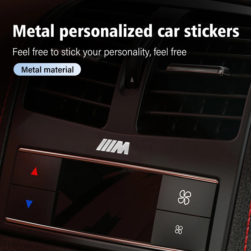 Car Sticker 8pcs 3D Metal Badge Decorative Interior For BMW Performance X1 X3 X5 Etc.