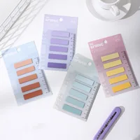 100 Sheets/pack Colorful Sticky Notes Memo Pad Label Note Bookmarks Notepad School Office Student Stationery Supplies 2