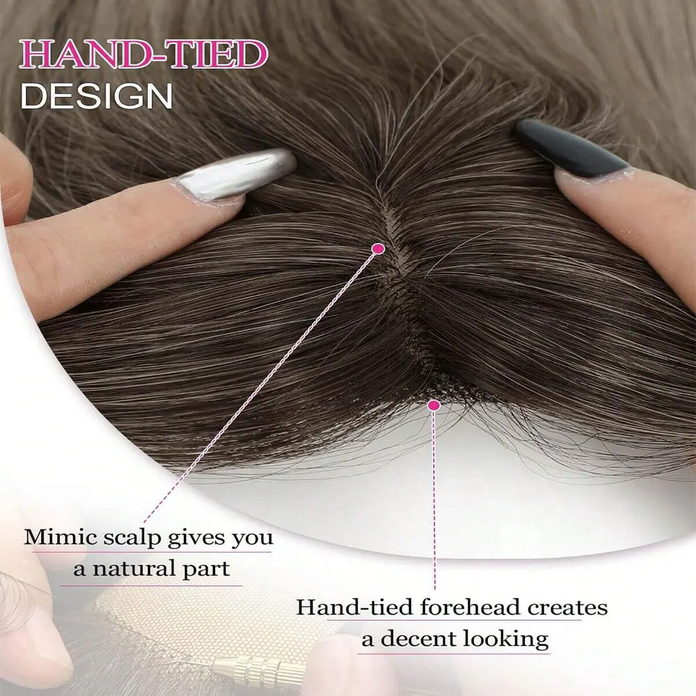 باروكة شعر طبيعي أشقر 18 بوصة