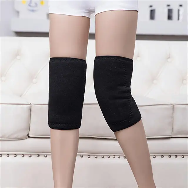 Winter Warm Knee Pads for Women Leg Warmers Men Old People Cold Leg Arthritis Kneepad Knee Support Rabbit Fur Knee Protector 2