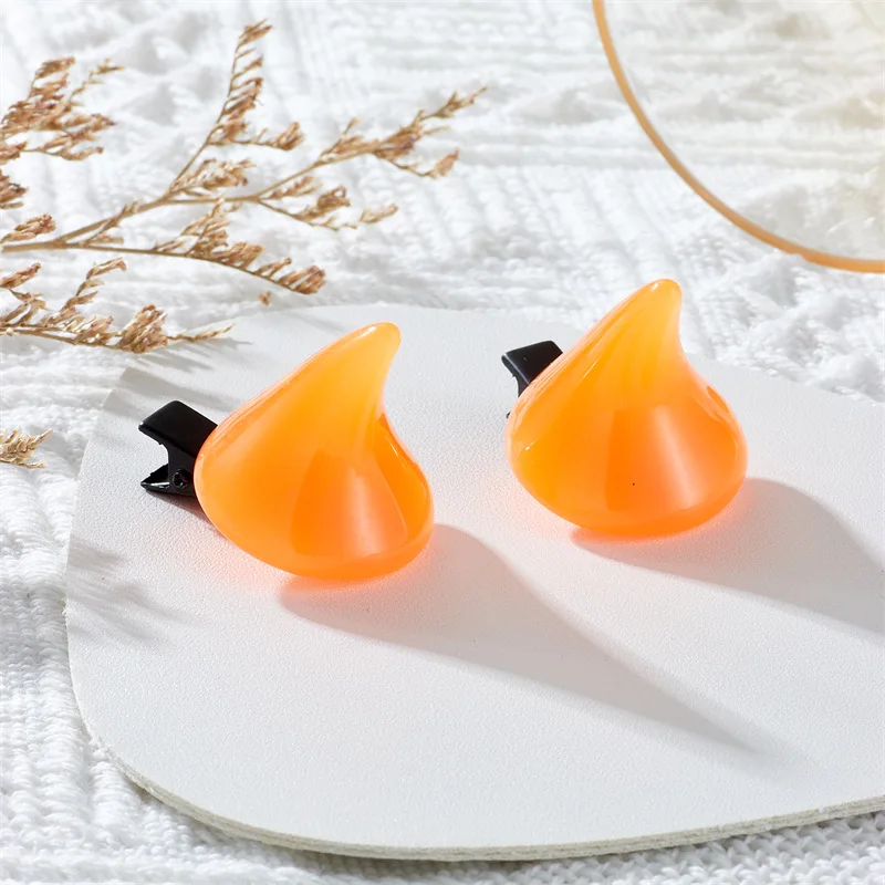 1 Pair Fun Halloween Hair Accessories Clip Cute Small Demon Horn Hairpins Festivals Gothic Party Girl Boy Cosplay Costume Props