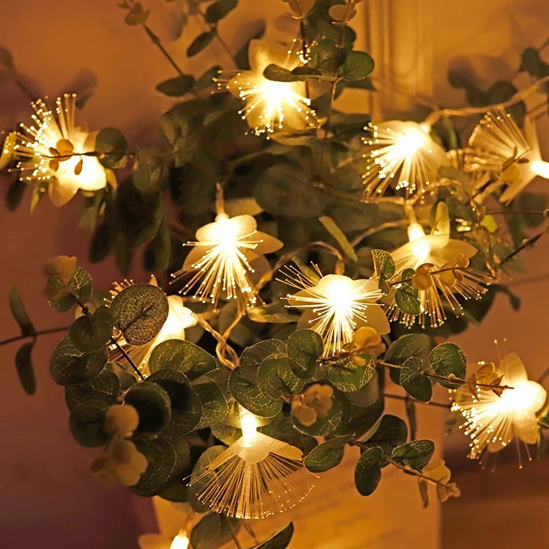 HAOSHICS Stringa Di Luci A Batteria, A Forma Di Rosa, Per Natale, San