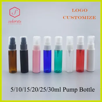 ขวดพลาสติกพร้อมฝาสูบเปล่า5/10/15/20/25/30มล. 50ขวดรีฟิลโลชั่น XZ2310301พกพา 1