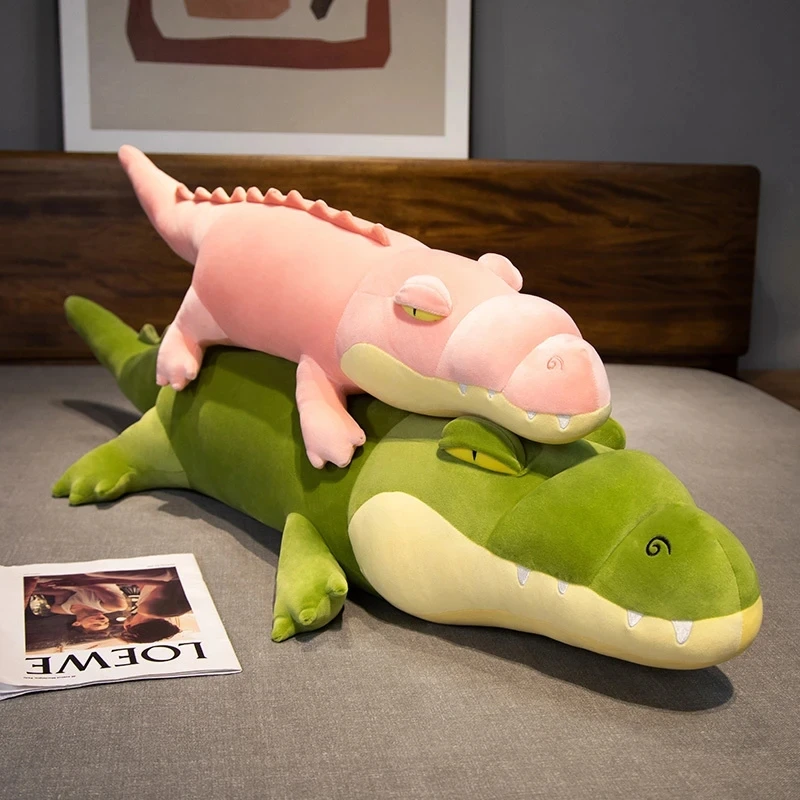 Lovely Soft Crocodile Plush Pillow Cute Stuffed Animals Doll Toys Home Sofa Decor Cushion Cute Kids Entertainment Companion Gift