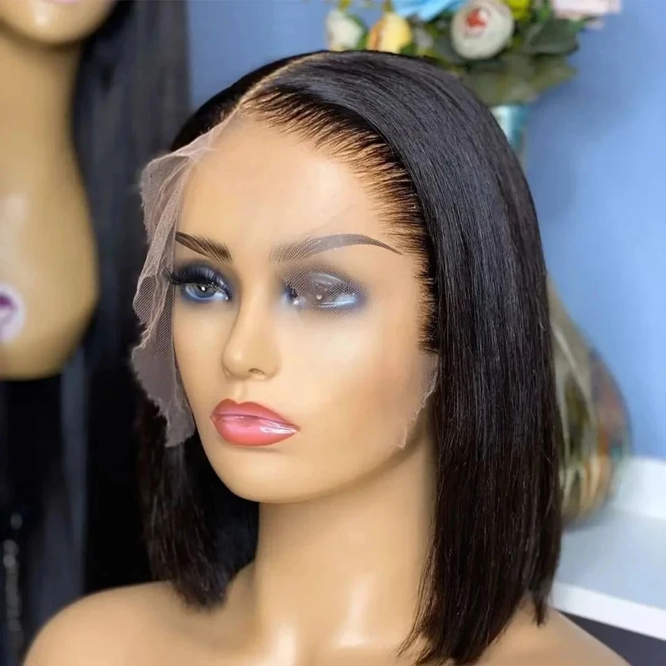 

13x4 Lace Frontal Bob Wig Human Hair Wigs For Women Straight Lace Bob Wig Wigs Human Hair Pre Plucked 4x4 Hd Lace Closure Wigs