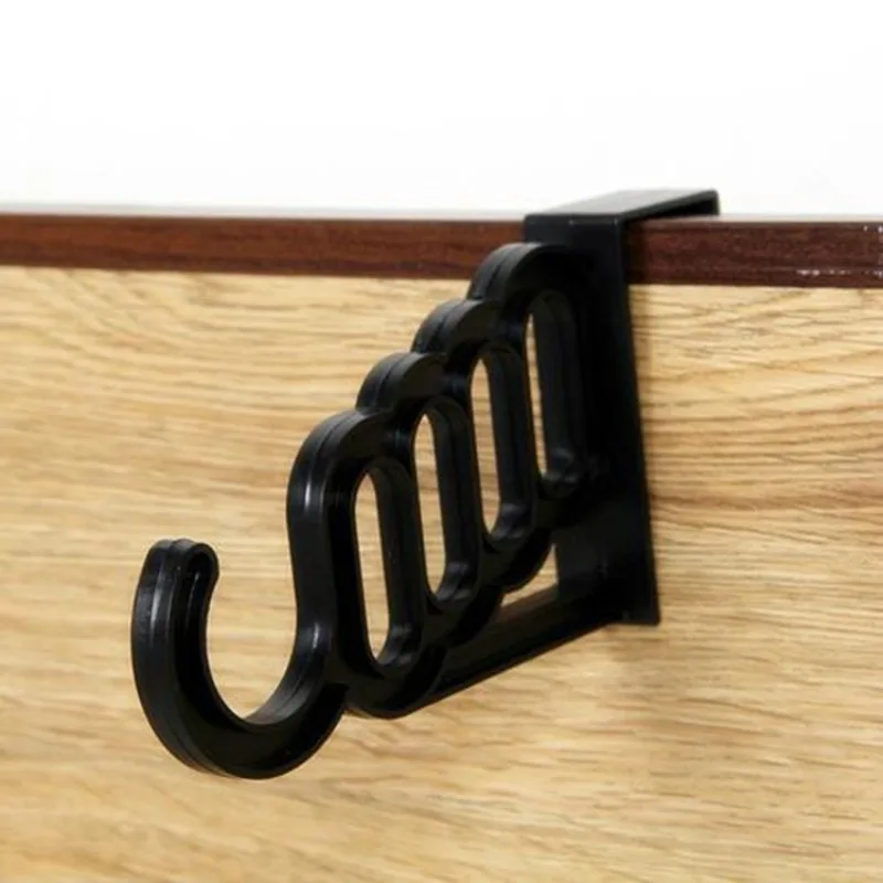 Multi-Function Home Accessories Clothes Hanger Drying Rack 5 Hole Suit Bathroom Door Plastic Organizer Over The Door Hook