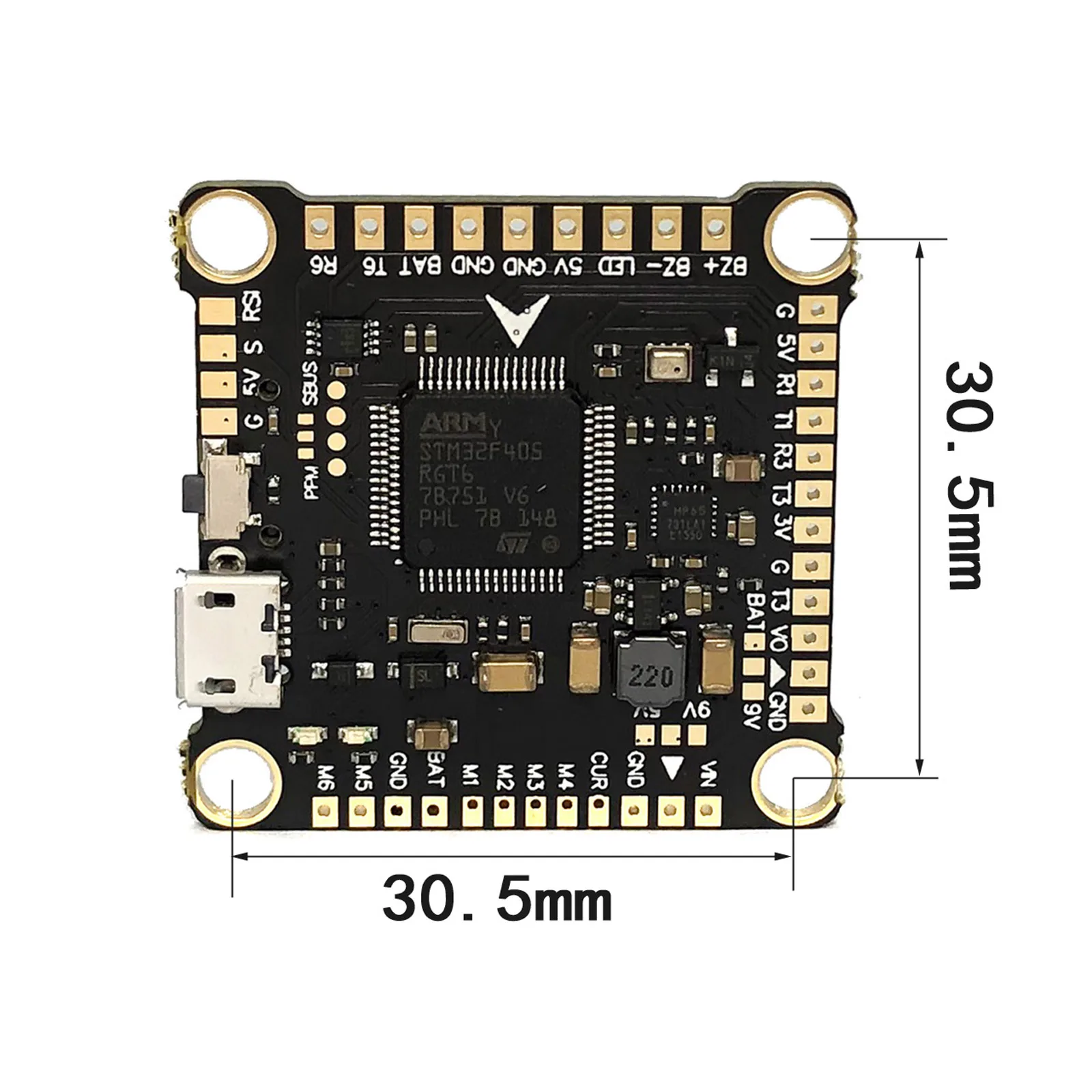 Ensemble contrôleur de vol F4 V3S Plus et ESC 4 en 1, prêt à être installé sur un drone FPV