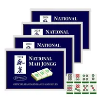 Mah Jongg Cards 2024 National Mah Jongg League Card 4 Pcs New 2024 Mahjong Scorecard With Official Standard Hands And Rules 1