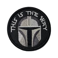 2Pcs “This is The Way” Full Helmet Embroidered Patch – Tactical Hook & Loop Fastener Morale Badge for Backpacks, Jackets & Gear - Image 5
