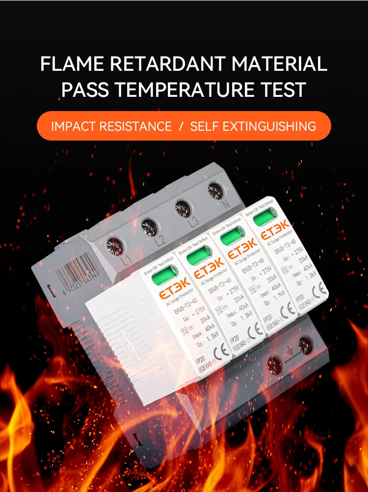 ETEC House Surge Protective Device Protector Arrester Protection Type T2 SPD AC