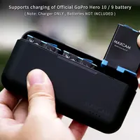 MAXCAM Battery Charger For GoPro Hero 10 9 8 7 6 5 Smart Charging Case Rechargeable 1720mAh Battery Storage Box 1