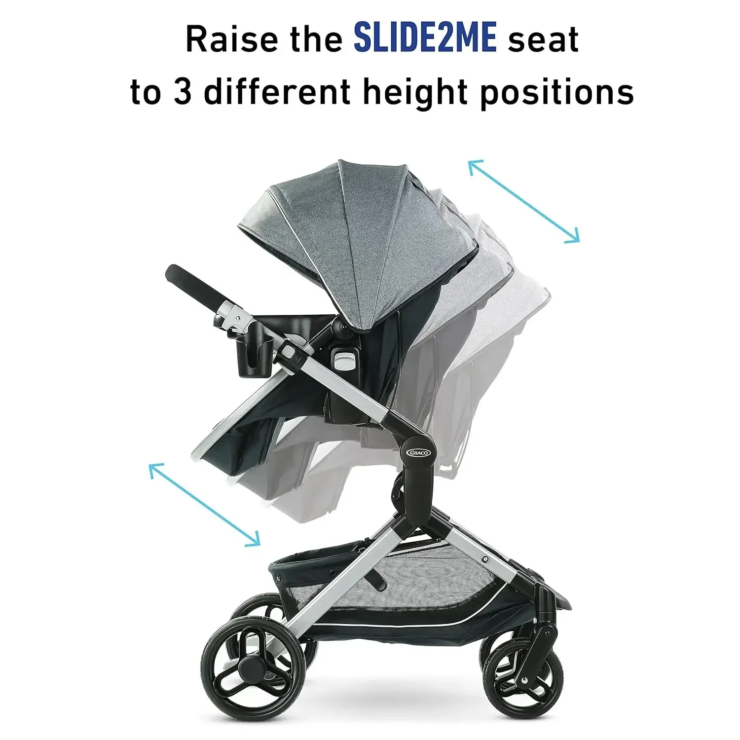 Travel System, Includes Baby Stroller w/ Height Adjustable Reversible Seat, Lightweight Aluminum Frame & 35 Infant Car Seat,
