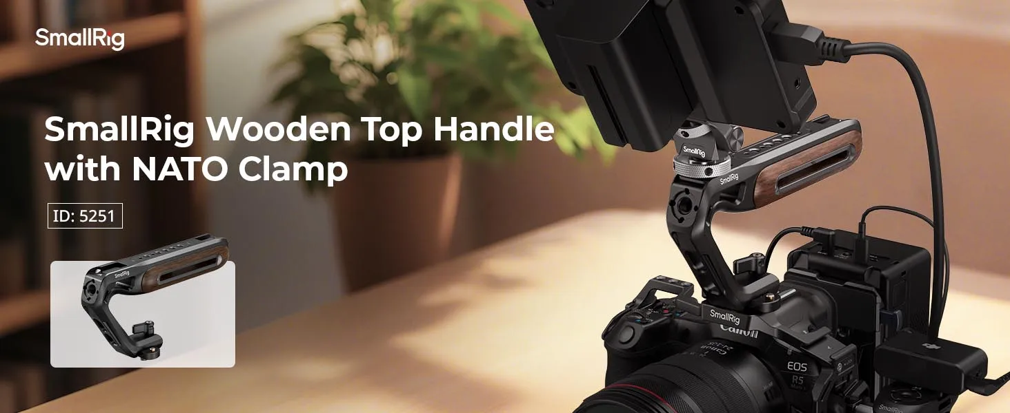 NATO Top Handle with NATO Clamp for Sony for Canon for Nikon Camera Cage, HandGr