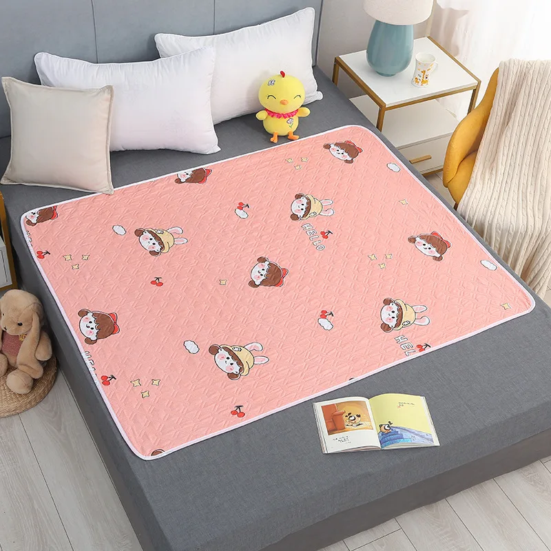 Cartoon baby changing pad waterproof washable crib mattress mother and baby care pad foldable soft and breathable diaper changing pad diaper changing mat