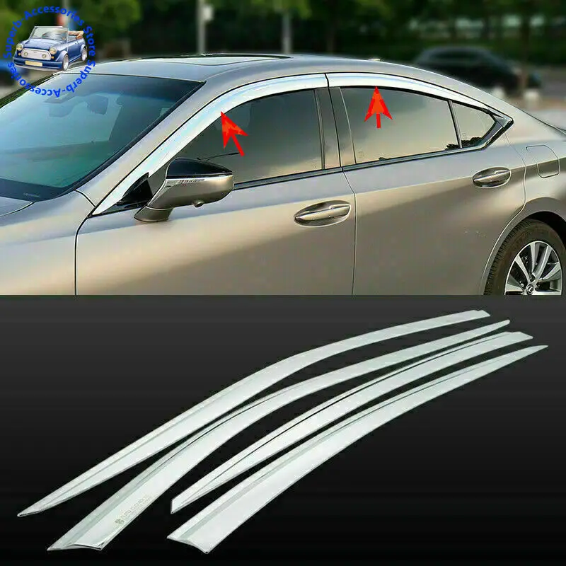For Lexus ES350 300H 250 2019 2020 2021 2022 ABS Chrome Window Visor