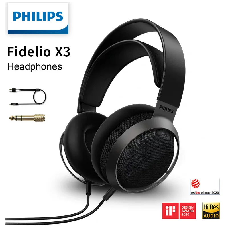 Philips Fidelio X3 HiFi Headphones Wired High Resolution Audio