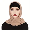 110*110cm Chiffon Square Hijabs Scarf For Woman Muslim Turban Hat Islam Headscarf Women Plain Veil Jersey Hijabs Ramadan 5