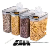 Grain Miscellaneous Grain Storage Tank Moisture-proof Insect Proof Rice Bucket Food Storage Box Plastic Transparent Sealed Tank 1