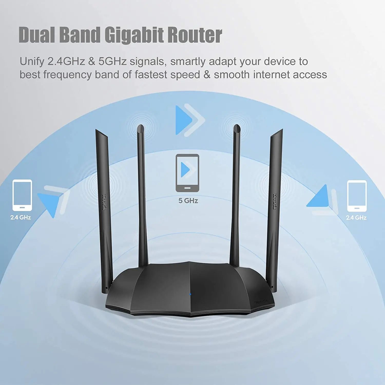 Routeur Wifi Tenda AC10 – Double Bande 2.4/5G – 4 Ports Gigabit – Neuf