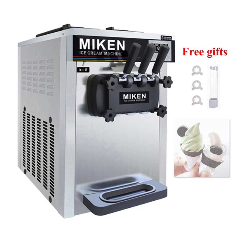 

Commercial Desktop Ice Cream Machine Stall Equipment Soft Ice Cream Maker Sweet Cone Ice Cream Vending Machine 1600W