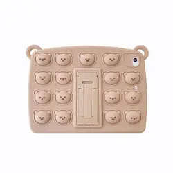Custodia in silicone rosa durevole per tablet per bambini