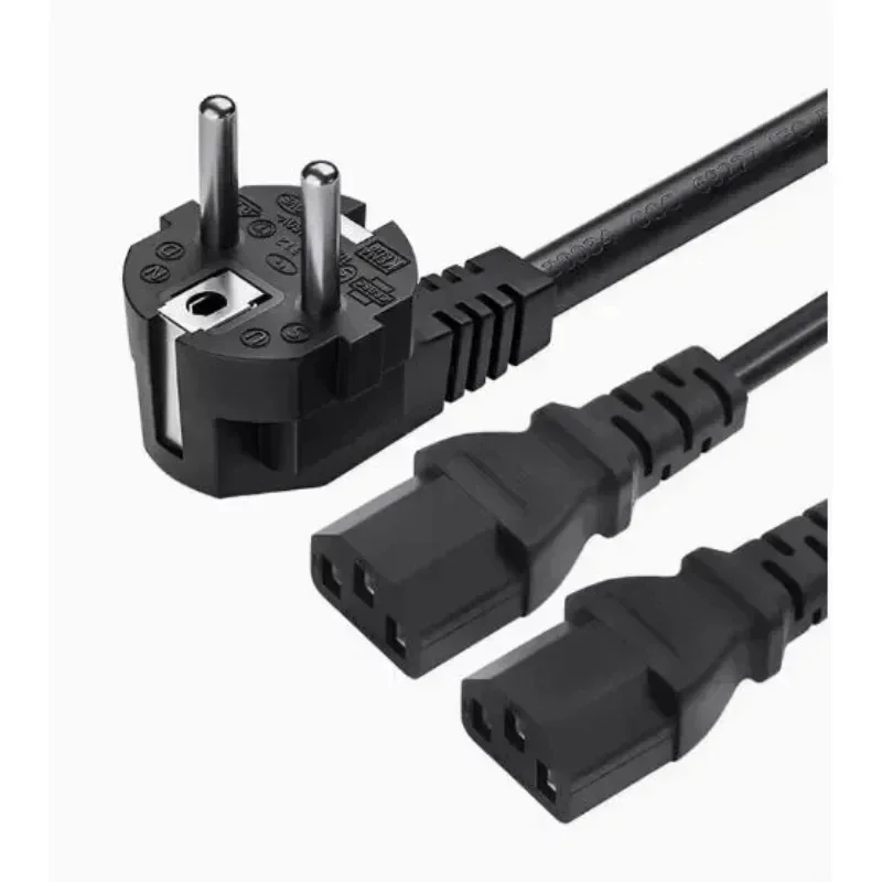 EU 전원 공급 케이블 IEC C15 C13 1.5m L자형 유럽형 전원 연장 코드 가정용 전기 기기 UPS PDU 서버용