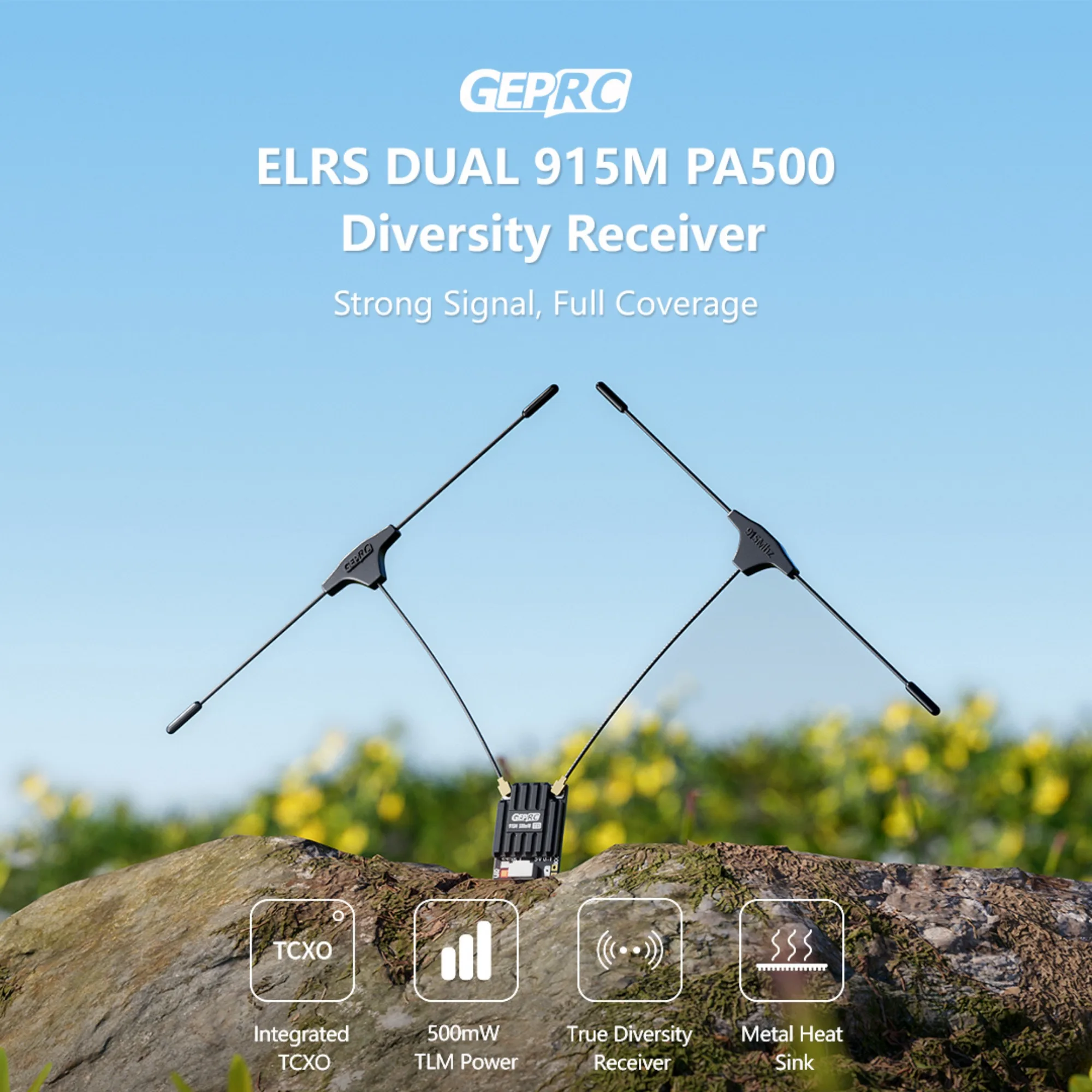 GEPRC ELRS DUAL 915M PA500 Diversity Receiver High-power PA Chip 500mW WIFI DIY FPV Quadcopter Longrange Freestyle Drone Parts thumbnail 6