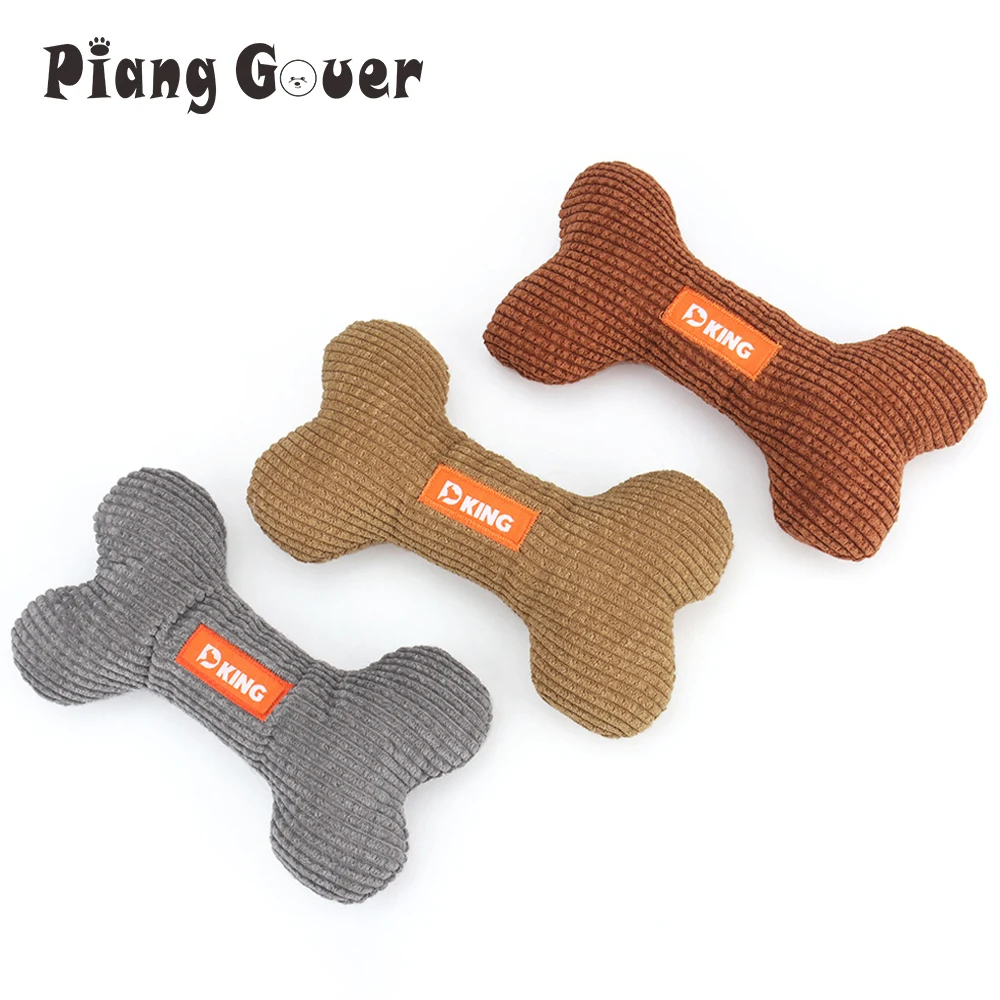 Plush Bone Squeaky Dog Toy 2