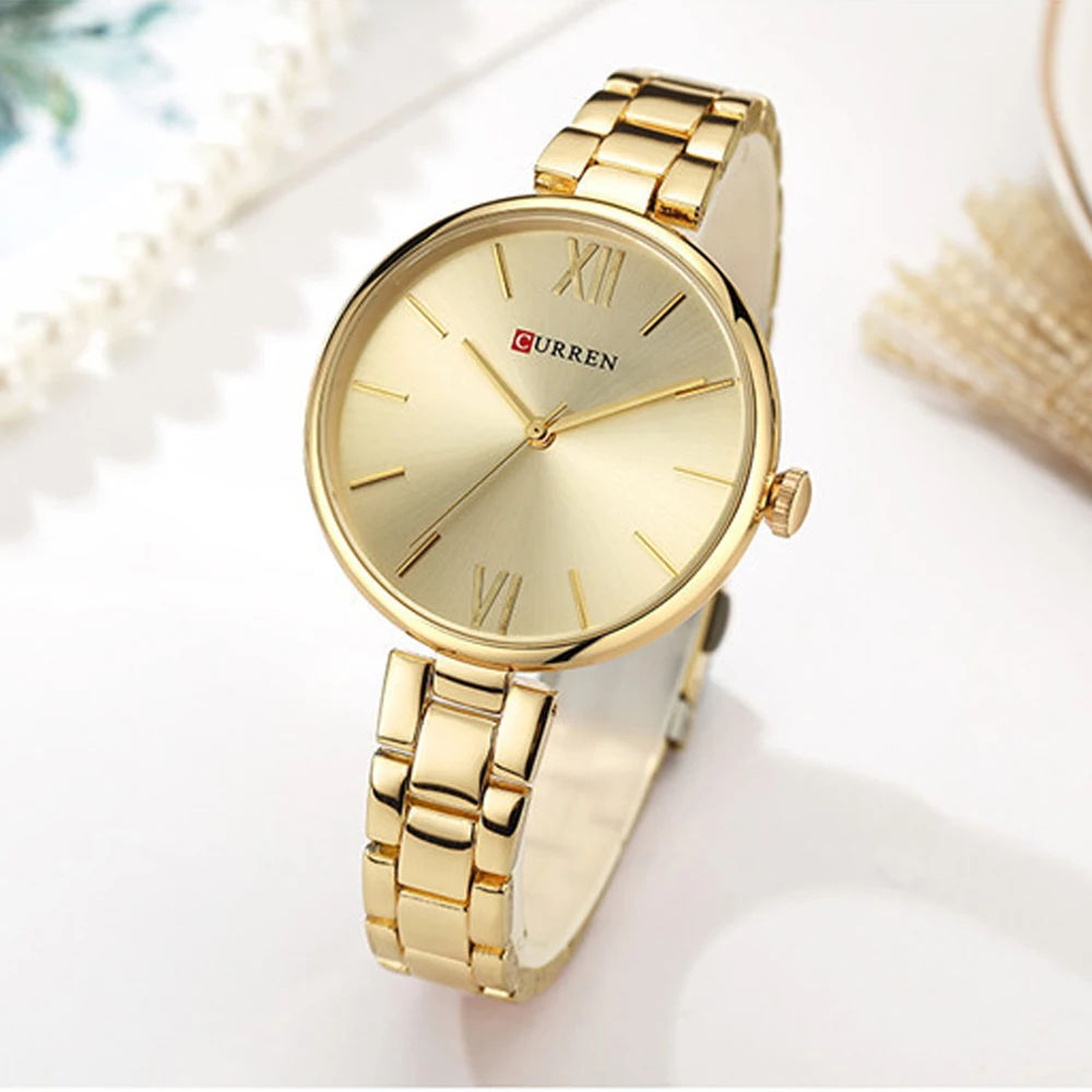 5 buc/set ceasuri de mână pentru femei, cuarț de lux, cuarț, bratara din aur roz, fără model, ceas de mână pentru femei_voghion.com