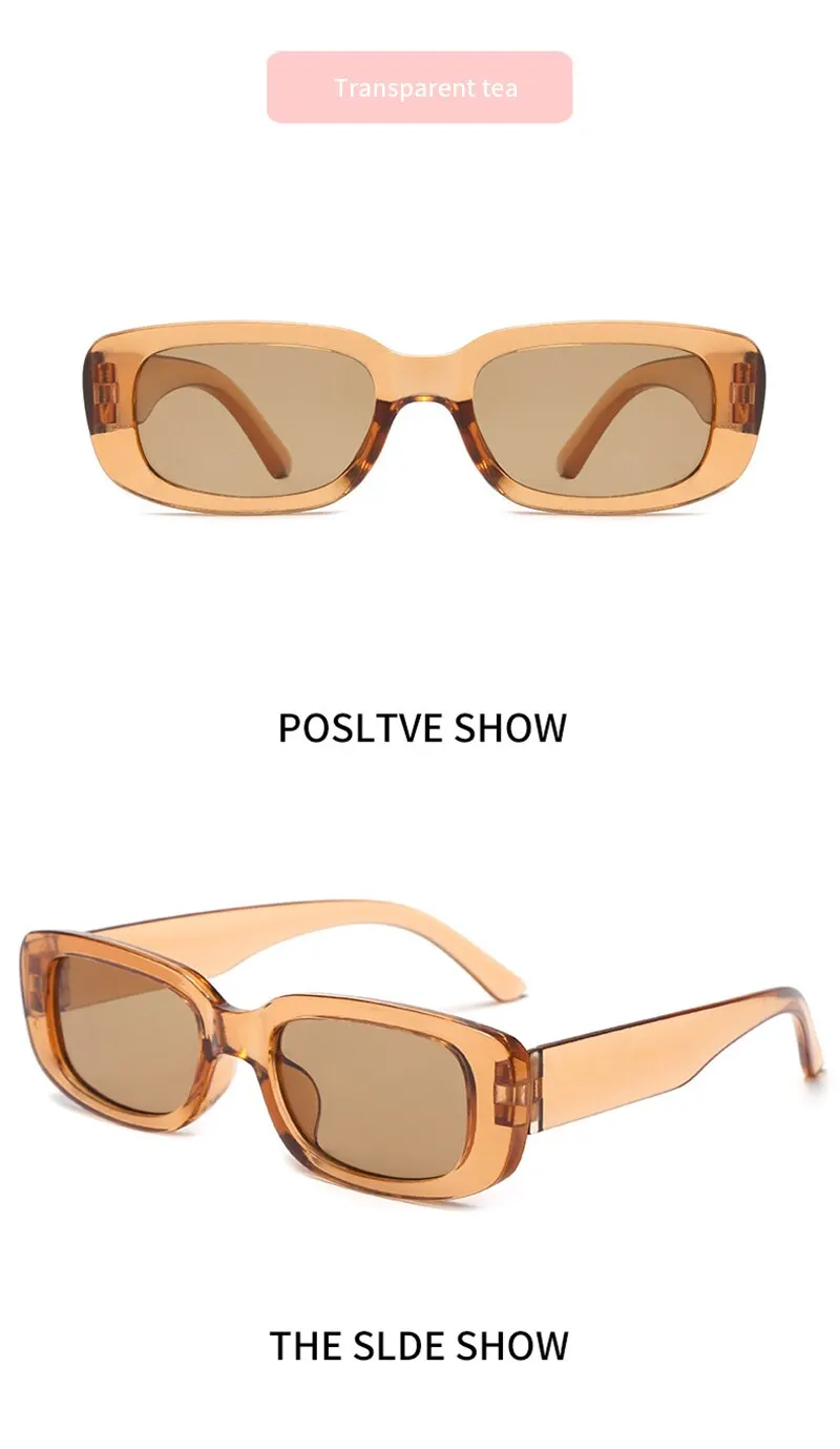 Kleine Sonnenbrille mit quadratischem Rahmen, Vintage-Mode, schmaler quadratischer Rahmen, UV400-Schutz, Autofahrerbrille_voghion.com