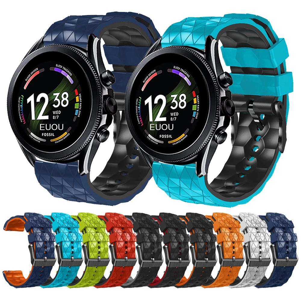 Cinturino Per Fossil Gen 6 44Mm Smart Watch Band Per Fossil Gen 5E 44Mm/ Gen 5 Lte 45Mm 22Mm Cinturino In Silicone Accessori Per Bracciali