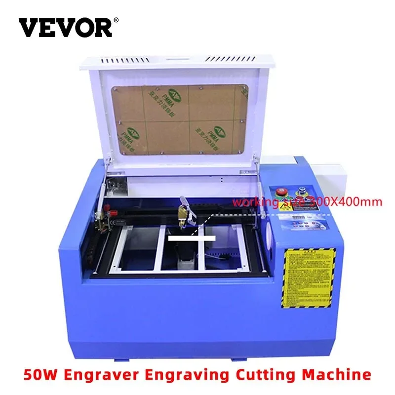 

VEVOR Working Size 300*400mm 50W Laser Engraver Machine CO2 Engraving Cutting Machine CoreLaser For Wood Acrylic And Plywood