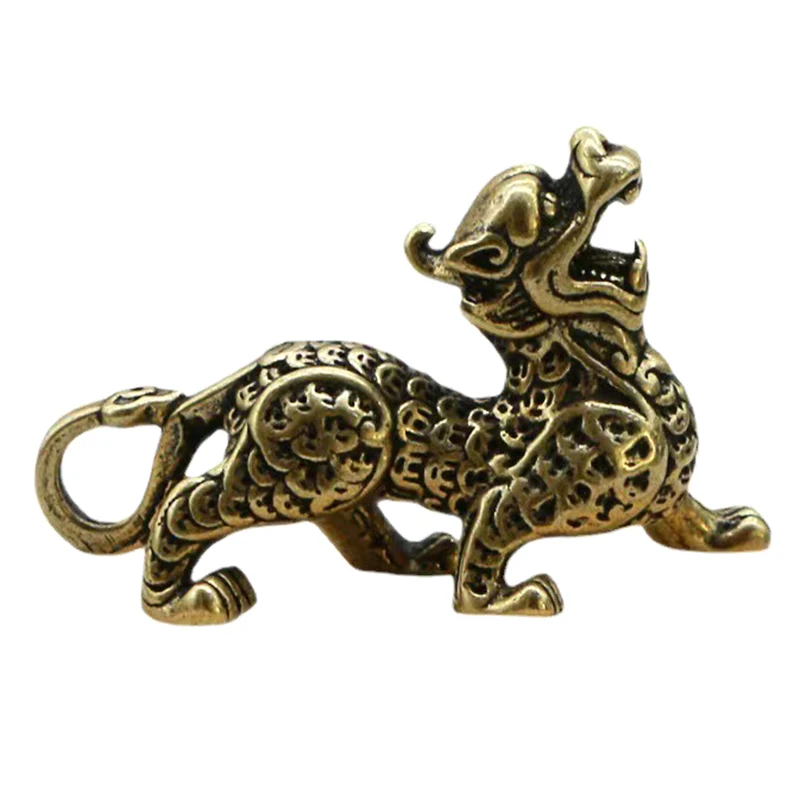 Estilo chinês Brass Statue Figurine, riqueza Decoração