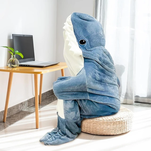 Aliexpress 3pcs Cartoon Shark Pajama Blanket Adult Couple Super Soft Pajamas Sleeping Shark Blanket Hooded