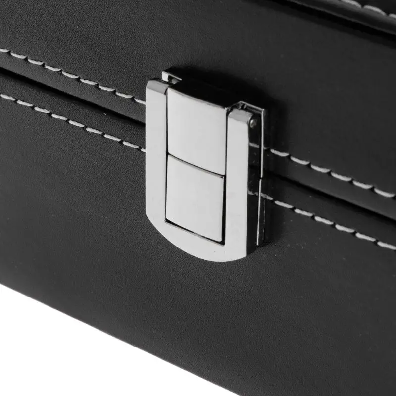 Watch Box Storage Case Gift Package Jewelry Display 5 Grids Luxury Faux Leather Soft Protection Organizer