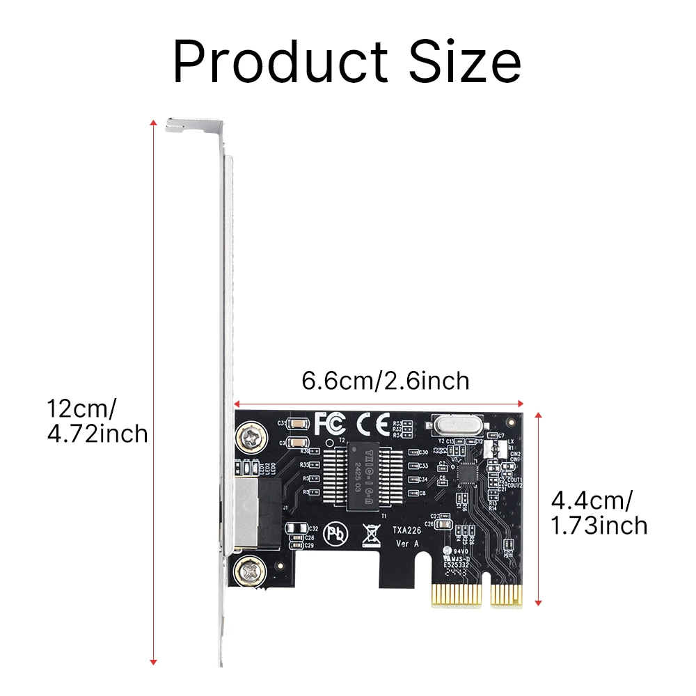 1000Mbps PCIE To RJ45 네트워크 어댑터 RT8111H RJ45 LAN 카드 데스크탑 PC 용 10/100/1000Mbps 기가비트 이더넷 PCI-E X1/X4/X8/X16