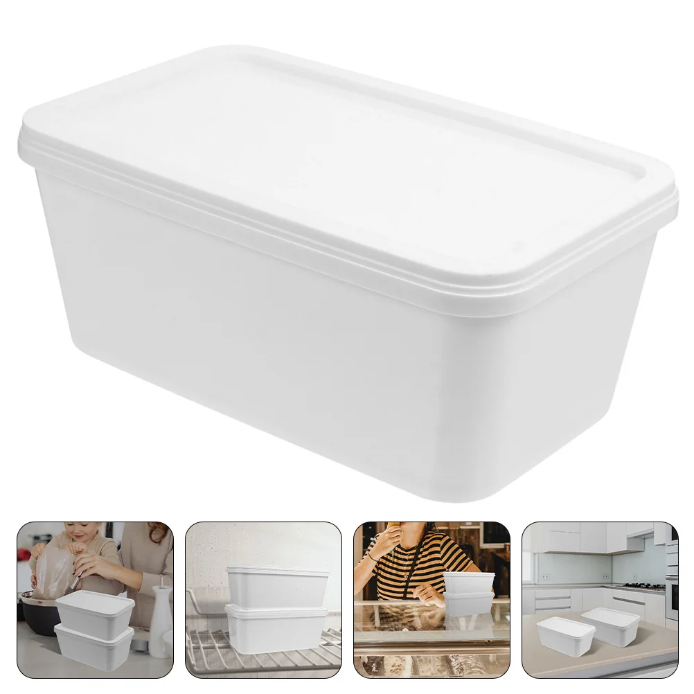 Ice Cream Box Household Storage Keeper Tub Containers for Kitchen Lunchbox Reusable Fruit Freezer Pp ice cream bowl