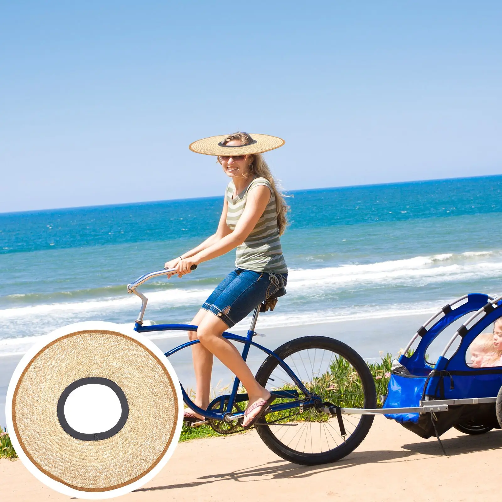 Full Brim Hard Hat Shade Construction Sun Visor Workers Safety Straw Hard Hat Sunshade Visor Elastic Band Outdoor