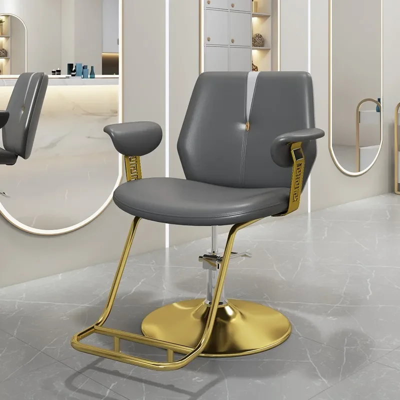 Swivel Luxury Aesthetic Barber Chairs Equipment Barbershop Beauty Makeup Barber Chairs Reception Adjustable Sillas Furniture